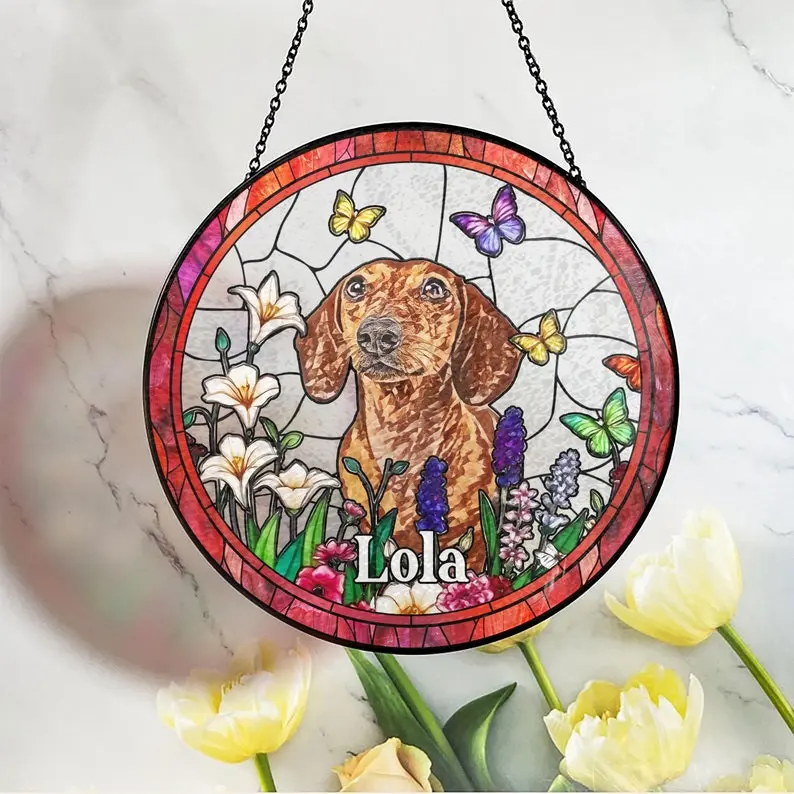 Personalized Loss Cat Memorial Suncatcher Hanging Decor, The Brightest Star In The Sky Suncatcher, Memorial Gift For Cat Lovers, Loss Of Pet