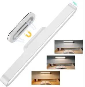 Rechargeable Magnetic Lighted Under-Cabinet Light Bar, 50-LED 3-Color Adjustable Touch Control with 2600mAh Battery for Makeup, Kitchen Sink, Lighted Under-Cabinet Lights