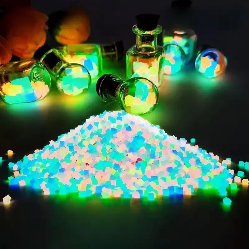 3000 Pieces/lot Glow-In-The-Dark Garden Sand, Perfect for Outdoor Gardens, Weddings, Parties, Festivals & Aquariums Decorations