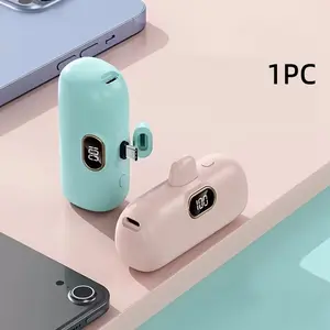 Portable Power Bank, 5000mAh USB Power Bank with Type-C Port, Compatible with iPhone, Samsung & Xiaomi Mobile Phone Series, Universal Power Bank