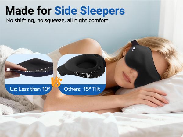 FACEMOON 3D Sleep Mask Light Blocking | Zero-Pressure Eye Cups for Night Shift Day Sleep | Lightweight Comfort | Night Routine