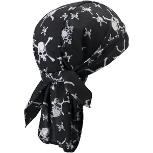 Sweat Wicking Do Rags Skull Caps Cooling Hip Hop Hat Beanie Durag Motorcycle Head Wrap Doo Rag Liner for Men Women