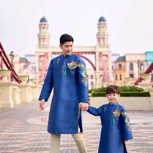 Vietnamese Traditional Ao Dai  For Family ( Áo Bố Và Bé Trai ) Vietnamese Size / Áo Dài Cách Tân Truyền Thống Việt Nam / Boy Ao Dai / Áo Dài Tết / Luna Ao Dai