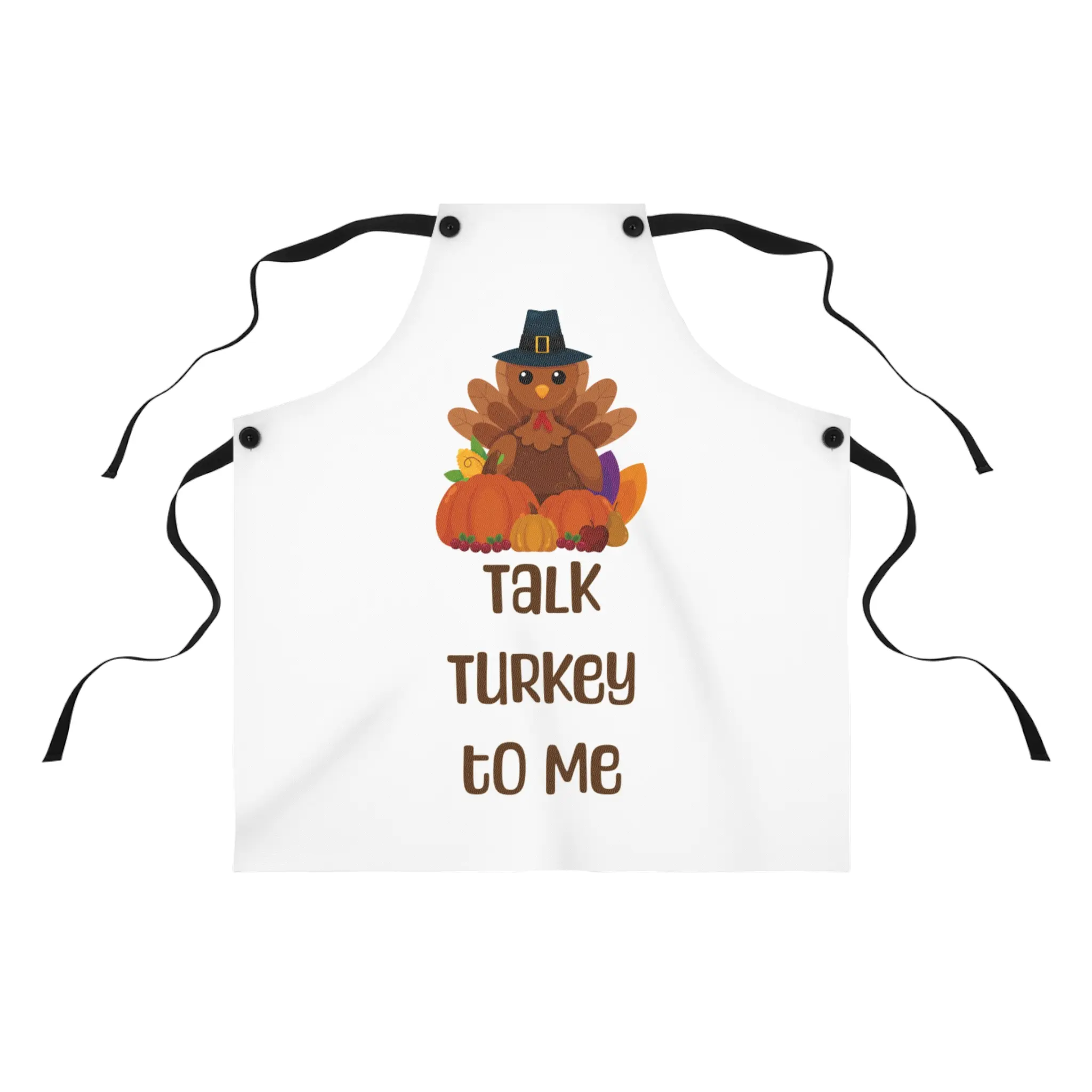 Thanksgiving Apron, Talk Turkey to Me Cooking Apron, Holiday Kitchen Gift, Cute Turkey Apron, Chef Apron for Family Gatherings