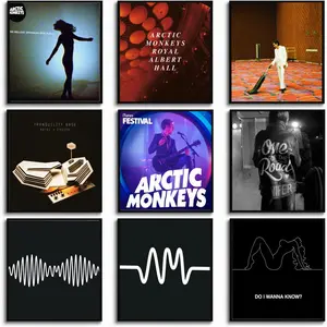 Arctic Monkeys Poster 2D modern wall art, suitable for bedrooms/living rooms, vibrant colors, high-definition patterns, canvas printing, 12x16 inches/30x40 cm, ideal for home/office décor.