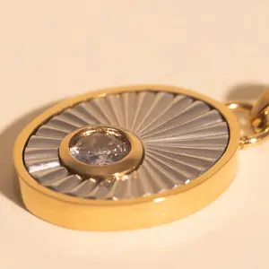 June Birthstone Necklace Charm