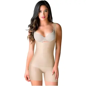 ROMANZA 2033 | Women Tummy Control Shapewear  | Open Bust & Mid Thigh