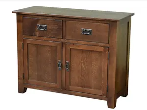 Crafters and Weavers Mission 2 Door 2 Drawer Cabinet - Walnut