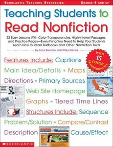 USED-Teaching Students to Read Nonfiction: Grades 4 and Up: 22 Easy Lessons with Color Transparencies, High-Interest Passages, and Practice Pages--Everythi by Blevins, Wiley (Paperback)