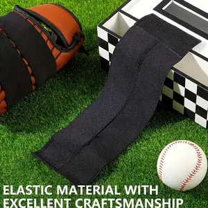 20241/2pcs Baseball Glove Straps, Softball Glove Wrap, Catcher Glove Wrap, Premium Elastic Band for Perfect Shape, Quick Pocket Formation, Nylon Material, Ideal for Easter, Christmas, Halloween, New Year, Father'S Day Gifts, Sports Equipment | Sleek Black