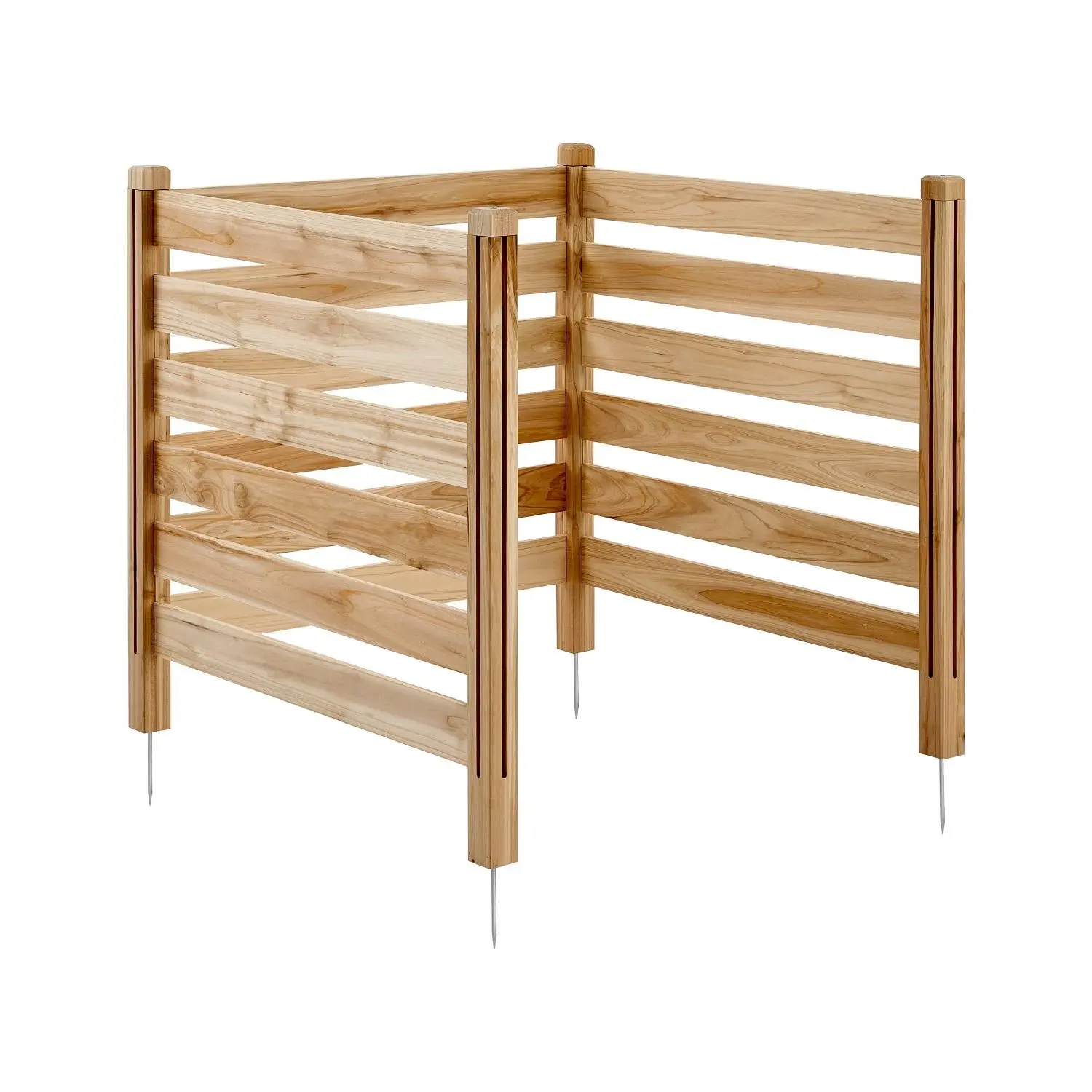 VEVOR Wooden Fence DIY Kit, 38Wx36L Slatted Privacy Fence with Metal Stakes, Customizable Colors & Flexible Options, Heat-Resistant Outdoor AC/Pool Equipment Enclosure, No Complex Tools Required, Quick Easy Installation to Extend Lifespan (Natural Look),,