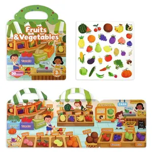 Interactive Jelly Book Stickers, Reusable Educational Activity Kit, Ideal for Crafts & Kids' Parties, Perfect Gift for Children