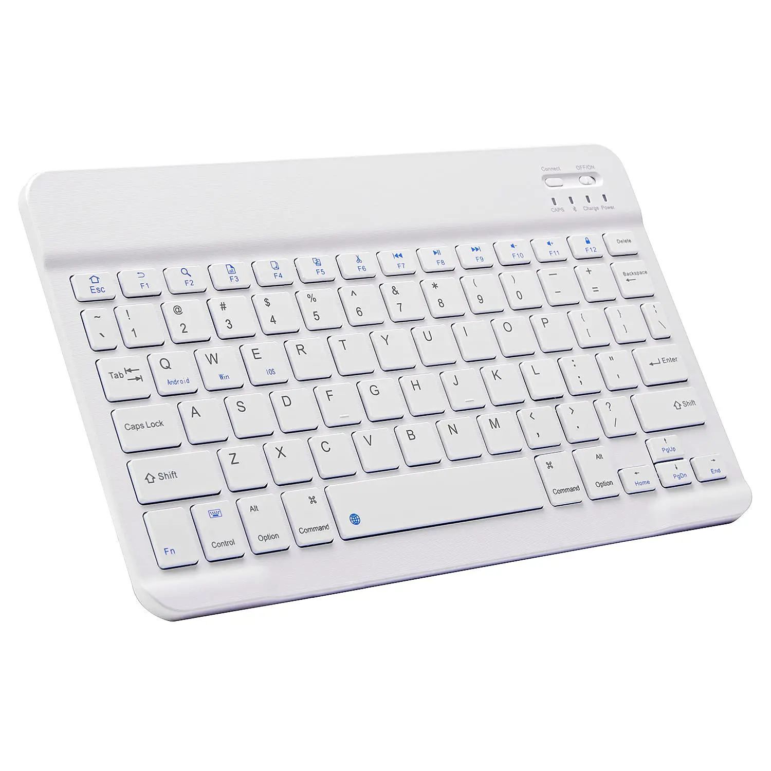 Bluetooth Keyboard for iPad, Rechargeable Slim Portable Wireless Keyboard for iPad Tablets, Compatible for All iOS/Windows/Android System