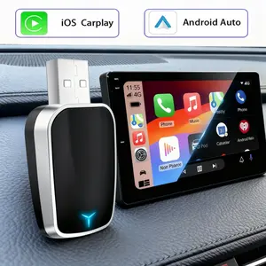 2026 Wireless CarPlay Adapter Carplay Car Screen for iPhone&Android, Wireless Carplay Audio, Android Auto Carplay, Fast Connection,No Latency Hands-Free Call/Music/Navigation,Wireless Adapter Electronic Charger CarPlay Dongle with USB Port
