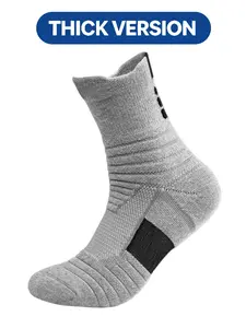 High Quality Sports Socks Anti Slip Texture Sport Sock Unisex Socks Socking Sarung Kaki Sports Socks Stoking Stokin Running Basketball Badminton Football Polyester Athletic Socks