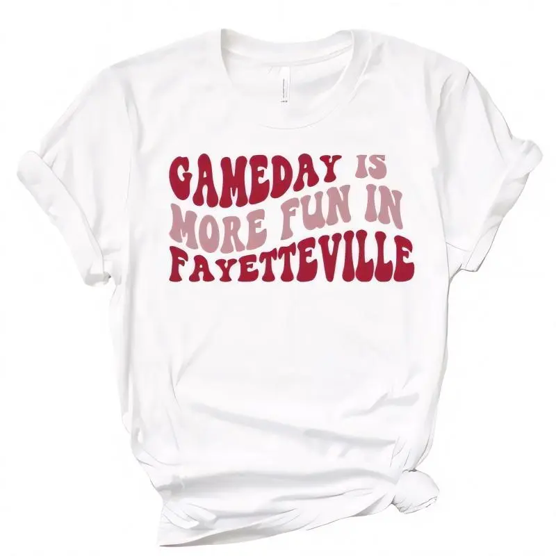 Women's Cardinal Red Cute Fit Lady Short-Sleeve Cotton Fabric Arkansas Game Day Casual Graphic T-Shirt