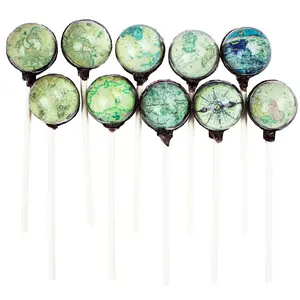 Ancient Map Designs Picture Lollipops (10 Pieces)