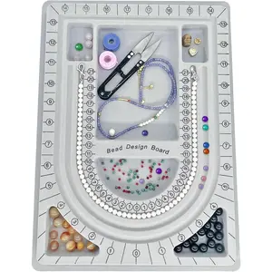 Bead plate, bead measuring plate, jewelry design tray, bead design table, suitable for necklace, jewelry production, design, measurement, DIY production