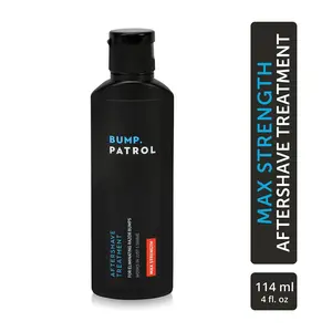 Patrol Grooming Bump Patrol Max Strength Aftershave Cleanser, 114ml Paraben-Free Liquid with Cleansing, Hydration & Penetration Boosters, for Razor Bumps & Ingrown Hairs, Suitable for All Skin Tones (Men's Shaving Care)