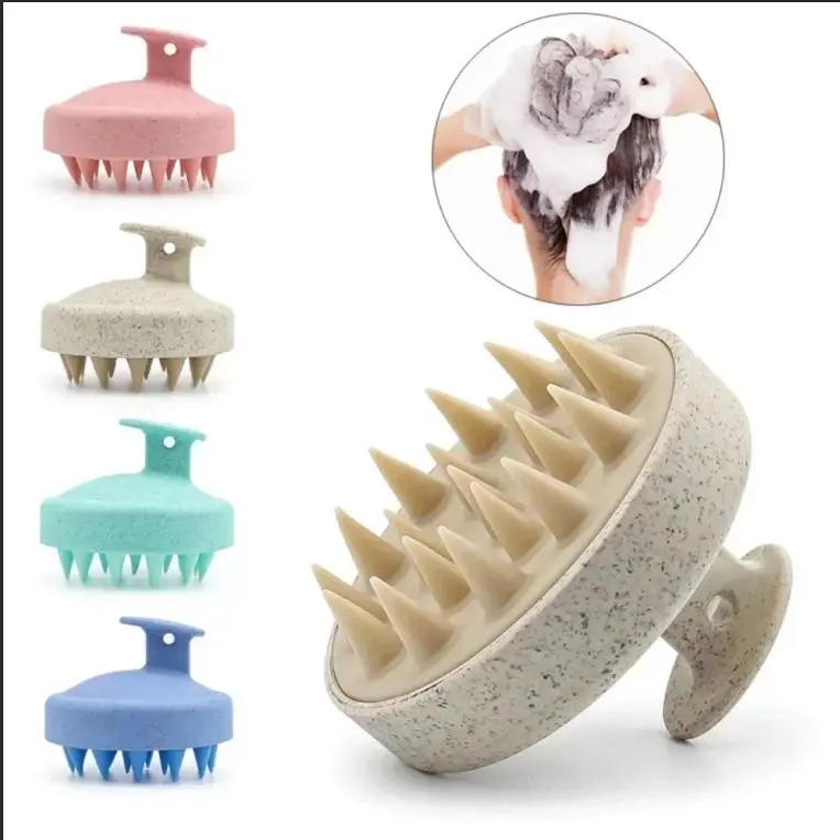 1pc Silicone Bath Shower Brush - Beauty & Personal Care Bathing Accessories for Hair Cleansing, Body Massage
