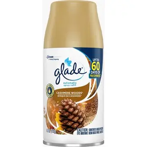 Glade 1002798 6.2 oz Aerosol Cashmere Woods Scent Air Freshener Refill - Case of 6