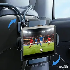 JOYTUTUS Car iPad Tablet Holder Back Seat Accessories for Tesla/Sports/Bucket/Performance Seats, Rear Headrest Tablet Hanger Mount for Kids/Adults, Road Trip Essentials with Car TV/Entertainment Gadgets