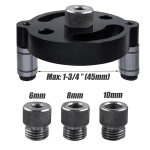 Self Centering Doweling Jig -6mm 8mm 10mm Self Center Dowel Jig Handheld Drill Guide for Straight Holes Wood Panel Hole Puncher Locator Woodworking Joints Tool
