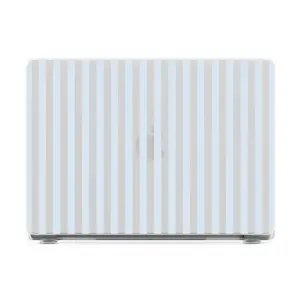 Casely MacBook Case | Blue Stripes | Sunday Best Laptop Shell | Snap-on Laptop Shell with Raised Anti-Slip Grip and Bottom Vent Cutouts | Hard Policarbonate Protective Laptop Cover