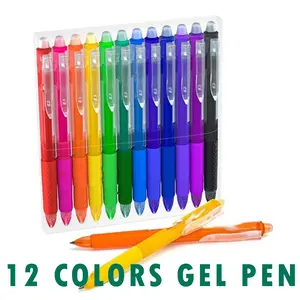 Erasable Gel Pens 12/15 Pack Retractable Fine Point Clicker Pens in Assorted Colors for Students,Teachers and Artists, Drawing Writing Planner and Crossword Puzzles, magical pen, gift springtok #FloodWatchUSA
