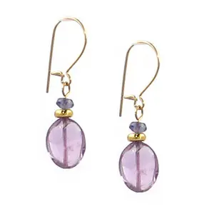 Mini Amethyst Drop Earrings
