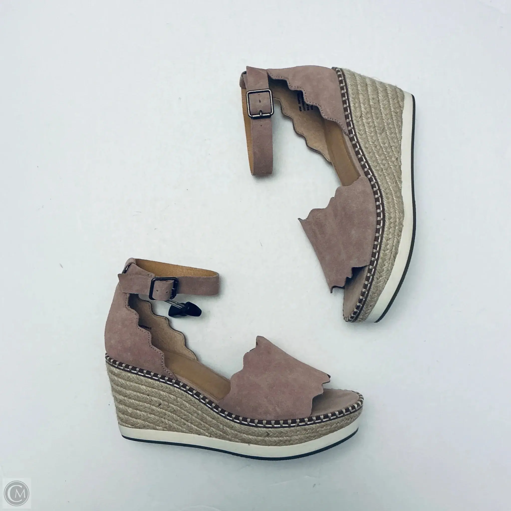 Shoes Heels Wedge By Crown Vintage In Taupe, Size: 8.5