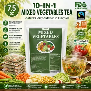 LVSEFOD Mixed Dried Vegetable Pack -- A Generous 7.05 Ounce Pack Containing 10 Kinds Of Naturally Dehydrated Vegetables Such As Potatoes, Corn, And Carrots. No Additives, Easy to Cook, And Suitable for Ramen, Soups, Salads, And Camping.