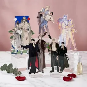 Anime Manwha Acrylic Stand Rose and Champagne Leewoon Figure Display Keychain BL Manga Goods Collection Desk Decoration Gift