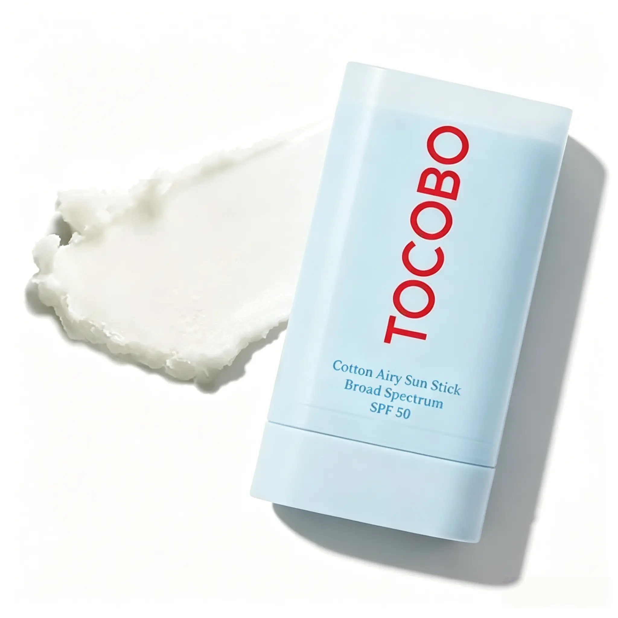 [TOCOBO] Cotton Airy Sun Stick, Broad Spectrum SPF50, Non-Sticky Matte Finish Sunscreen for Face and Body