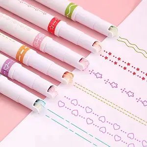 Flower Shaped Fine Line Marker Pen (6 Counts), Multifunctional Writing Tool, Art Markers, Note Taking Pen, Office Stationery & Supplies
