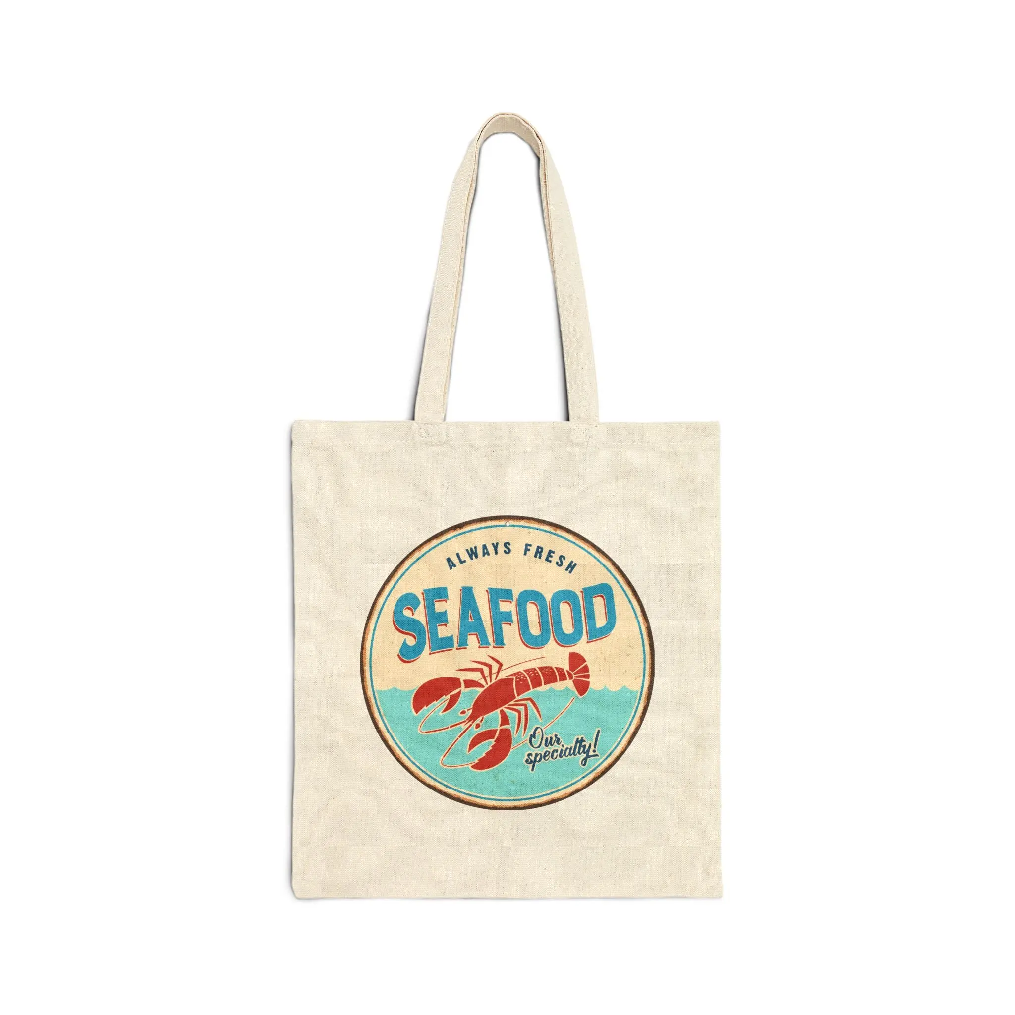 Seafood Lover Cotton Canvas Tote Bag