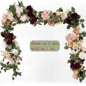 Artificial Rose Vine Flowers Plants Fake Flower Vine for Valentine's Mother's Day Wedding Home Party Garden Craft Art Decor