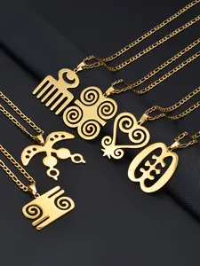 1pc 4cm/7.3cm African Gye Dwennimmen African Symbol Pendant Necklaces, Ancient Egypt Ethnic Boho Style Jewelry