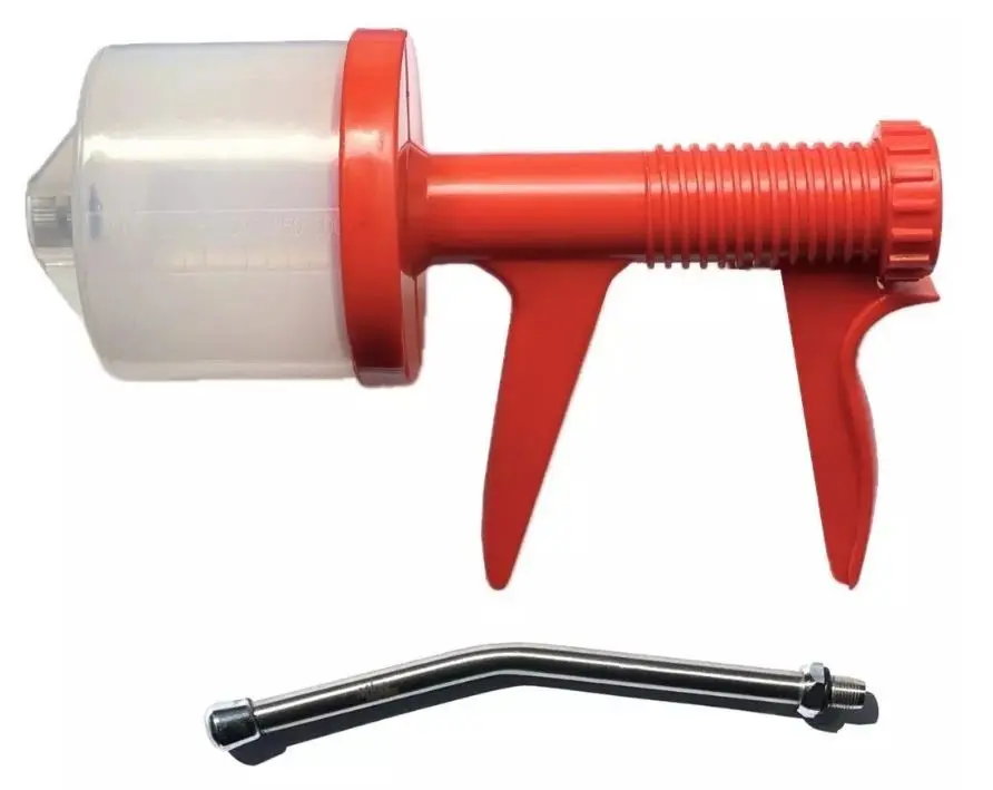 Heavy Duty 300ml Drench Gun Oral Syringe for Cattle Sheep Horse Livestock Veterinary Tools