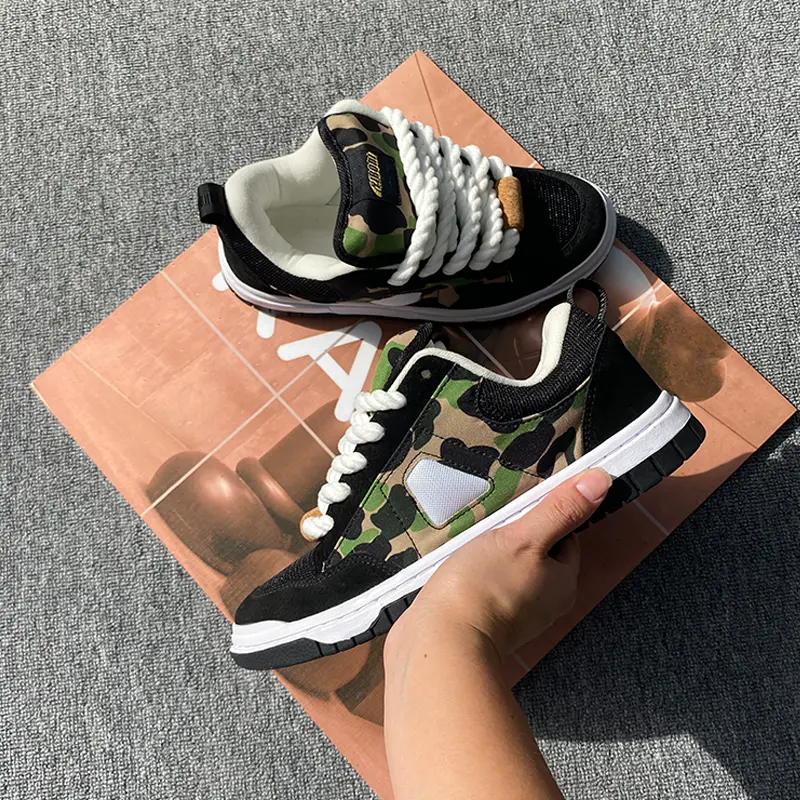 APL Black Knit Sneakers with Camo Tongue Accents F.I Men main image 2