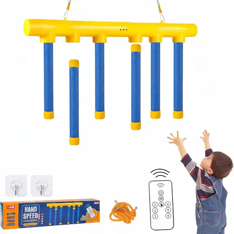 Reaction Speed Training Toy, Hand Eye Coordination Game with 3 Adjustable Speeds, Interactive Catch Stick Plaything