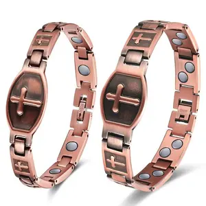 Copper Bracelets for Women/ Men, 99.99% Pure Copper Magnetic Bracelets with Effective Neodymium Magnets、Classic Magnetic Copper Bracelet,Valentine's Day Gifts
