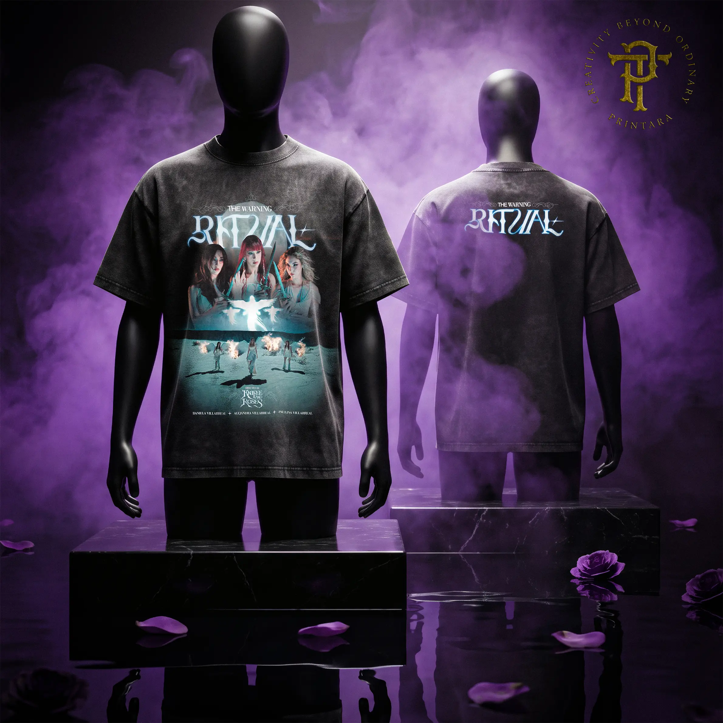 The Warning Ritual Album Flammable T Shirt Cotton Oversized Alternative Rock Band Merch Retro Aesthetic Streetwear Gift for Music and Rock Fans Classic Menswear