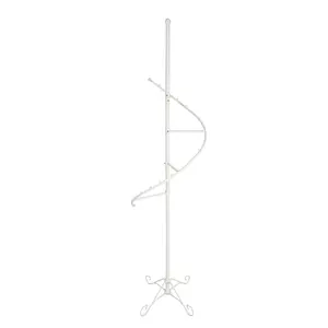76" High Spiral Clothing Rack For Stores, Home Closet, Laundry Ironing Steaming Room With 19 Ball Stops, Versatile Apparel Hanger Floor Stand Display Rack  Product Weight 11 Lbs 100716-NF