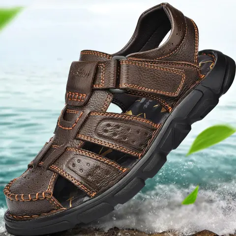 Men's Summer Fashionable Plain Color Classy Sandals, Casual Comfortable Non-slip Beach Shoes, Breathable Sandals for Outdoor Beach Vacation, Strapy Sandals, Stylish Summer Footwear, Footwear, Water Sandals, Lightweight Beach Sandals, Beach Walking Sandals