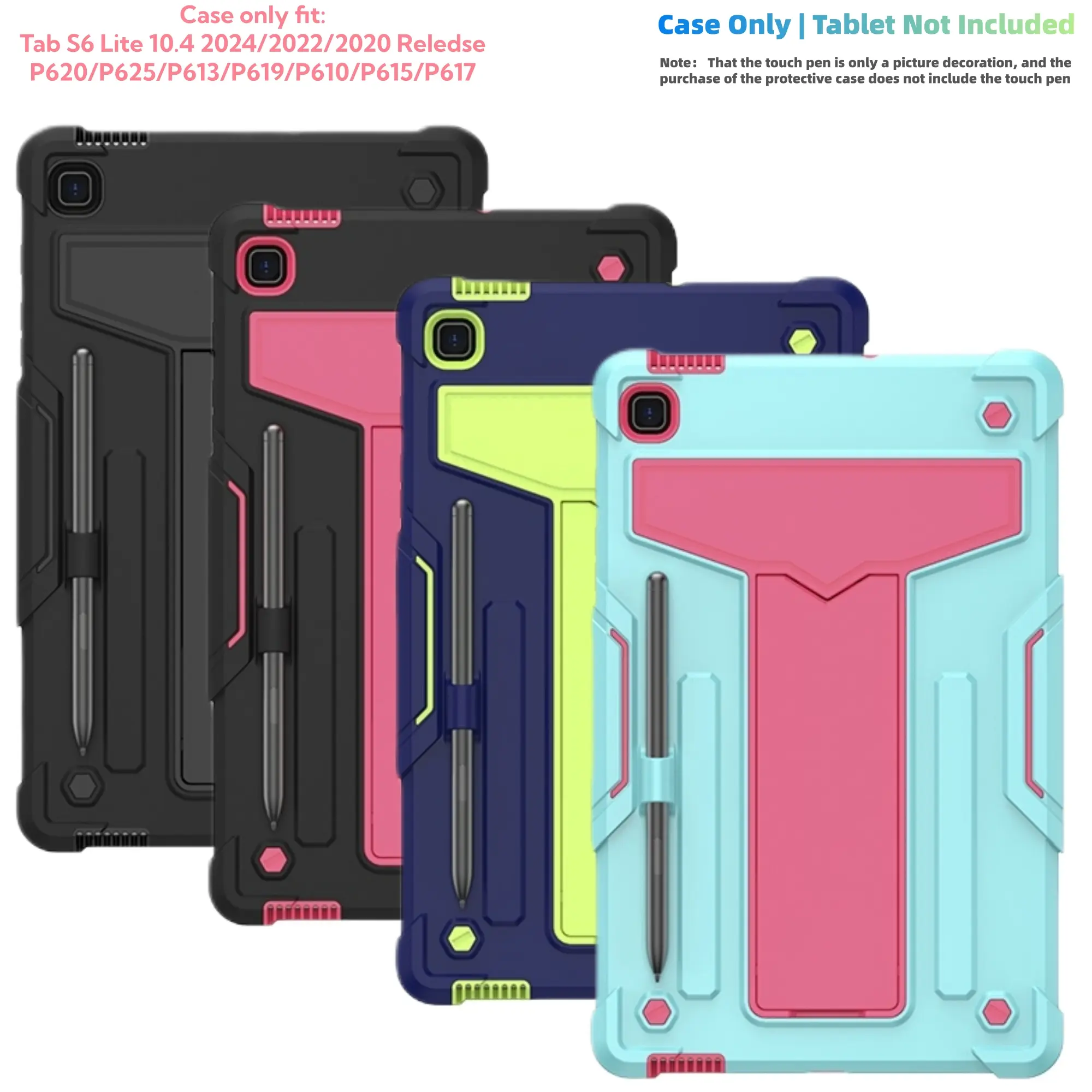 Case for Samsung Galaxy Tab S6 lite 10.4 Inch Case Tablet, Shockproof Silicone + PC Material Protective Cover, Tablet Casing, Durable Tablet Accessory