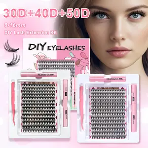 Russian Style False Lashes, 3D D Curl Fluffy, Dense Messy Look, Lightweight Handmade, Perfect for Dramatic Makeup Effect