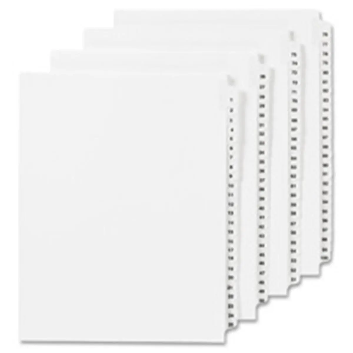 Avery AVE82201 Legal Index Dividers - Side 3-Tab, 8.5x11 in Paper, 0.55 Cut, 25-Pk, Ripproof Reinforced Tabs, Unpunched Binding Edge, Allstate Style for Index Briefs, Legal Exhibits