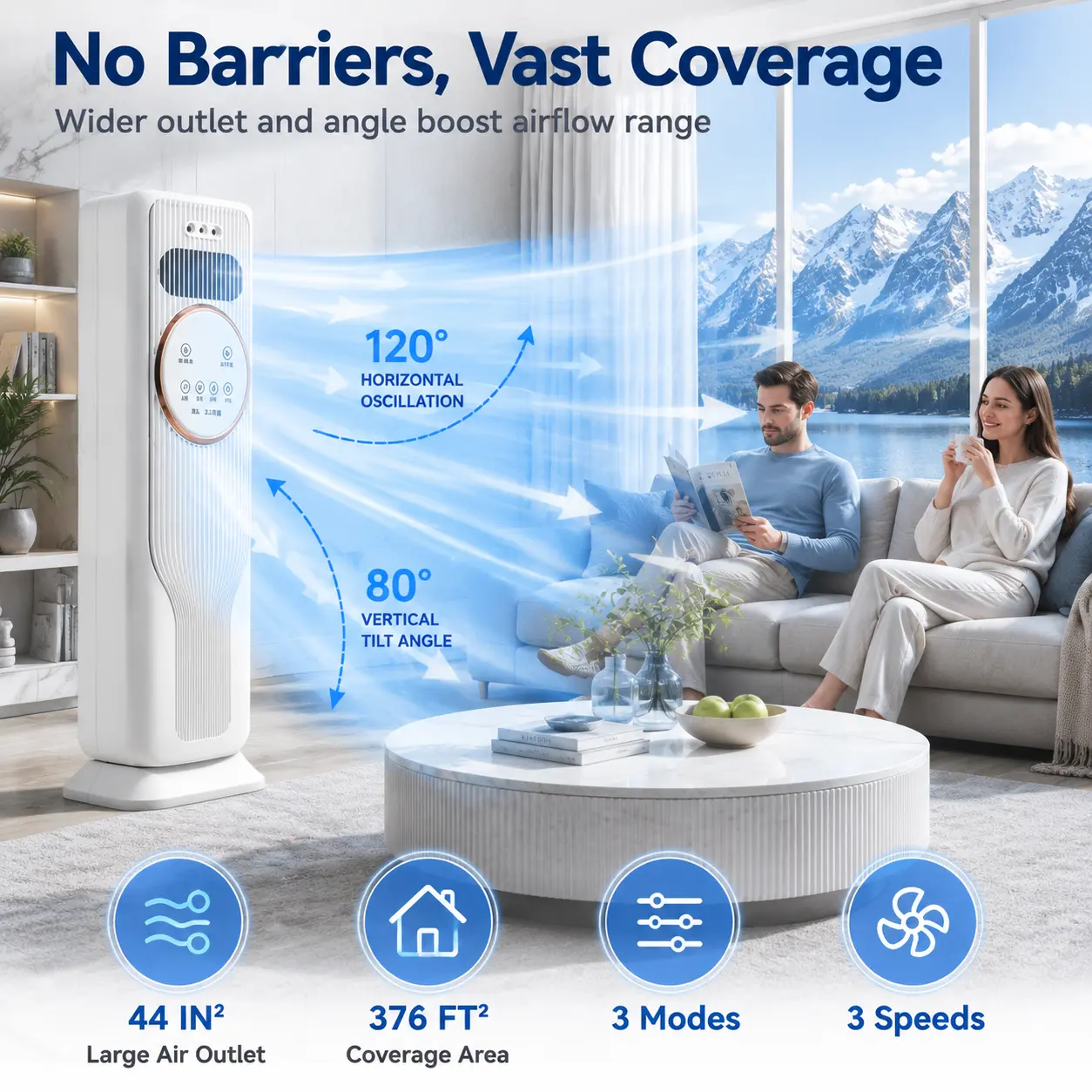 Multifunctional Floor‑Type Air Conditioner, 4 Working Modes Including Cool Wind, Warm Wind, Mist Humidification and Air Circulation, Indoor Evaporative Cooling Device for Daily Home‑Use