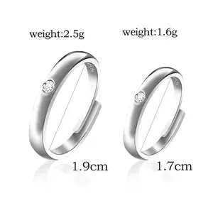 Jujutsu Kaisen Yuta Okkotsu Matching Couple Rings Adjustable Open Silver Ring with Tiny Zircon Anime Cosplay Jewelry Minimalist Promise Ring Gift for Anime Fans Men Women